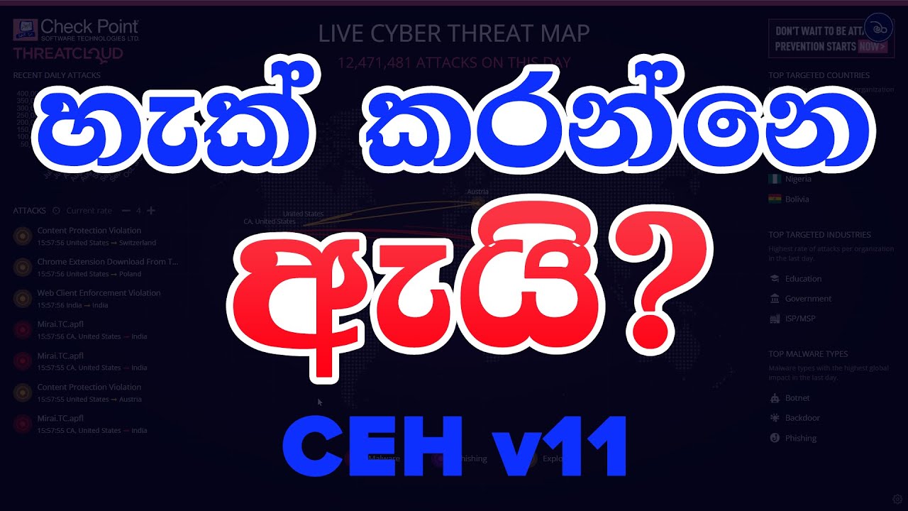 real reasons for every Cyber attack in CEH sinhala for ethical hacking sinhala