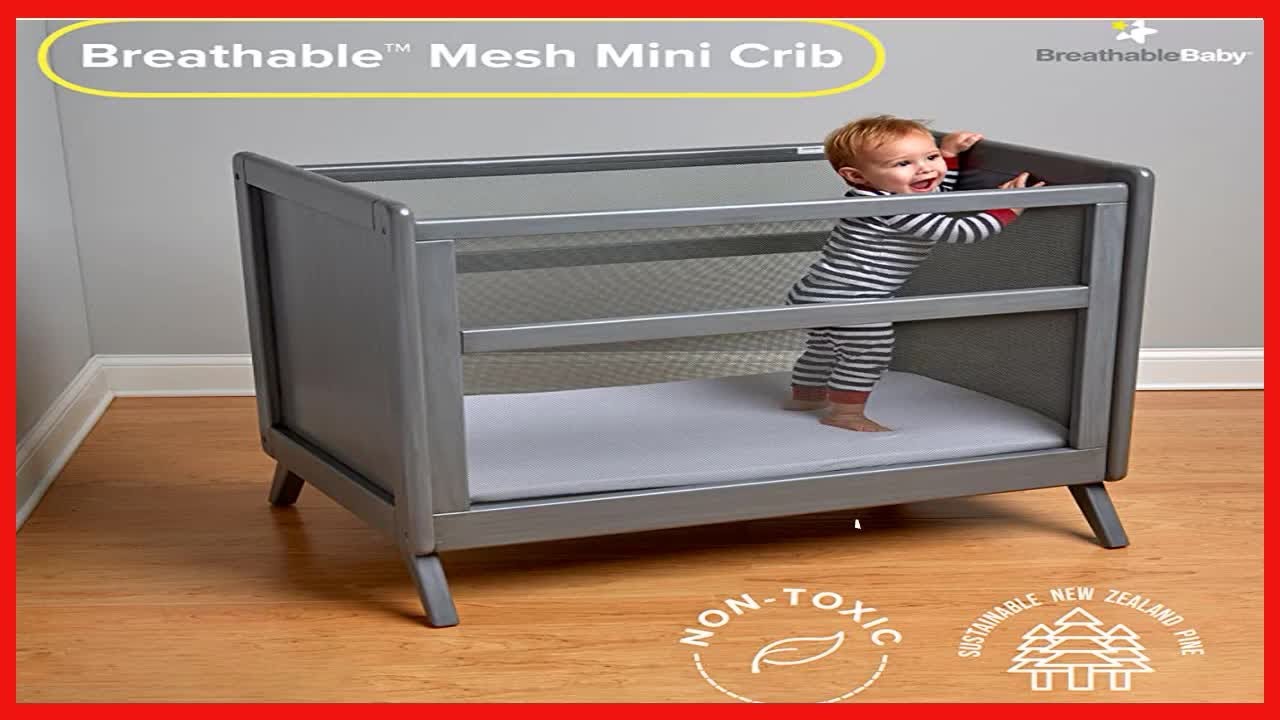 BreathableBaby Breathable Mesh Crib Liner &ndash; Classic Collection &ndash; White &ndash; Fits Full-Size Four-Sided
