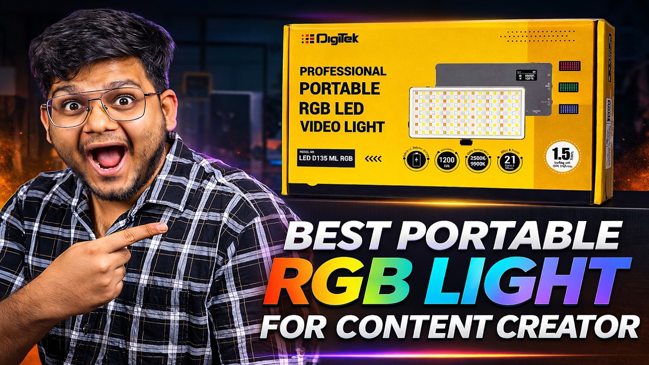 Unboxing Portable RGB LED Video Light (D135ML RGB) by Praveen Bhat | Digitek