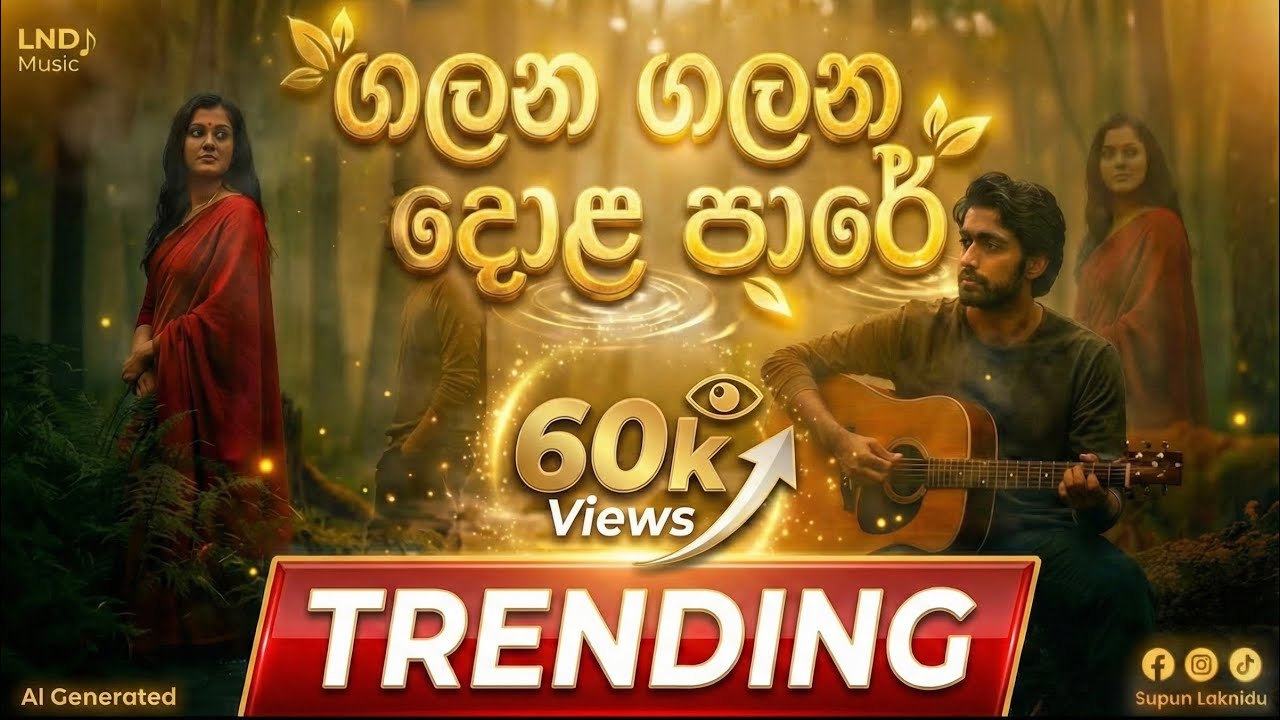 ගලන ගලන දොළ පාරේ(Galana Galana Dola Pare) | Cover  Song |  Suno AI | LND Music by Supun Laknidu.