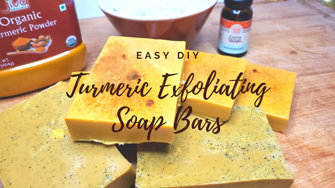 DIY Turmeric Exfoliating Soap| Bright, Clear, Acne Free Skin| Only 3 Ingredients
