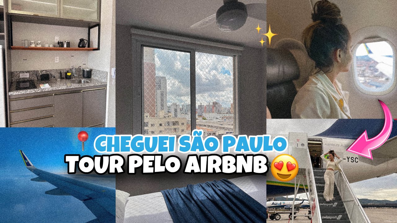 MINHA PRIMEIRA VEZ VIAJANDO DE AVIÃO✈️😍 + TOUR PELO AIRBNB QUE ALUGAMOS📍SP