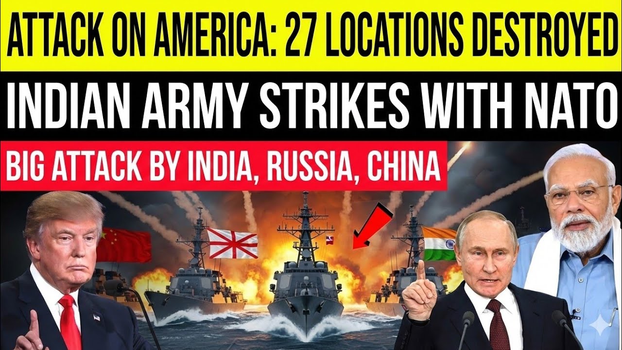 India–NATO’s Major Attack. Trump’s Navy Fled in Fear. War Erupts in the Atlantic. India–Russia