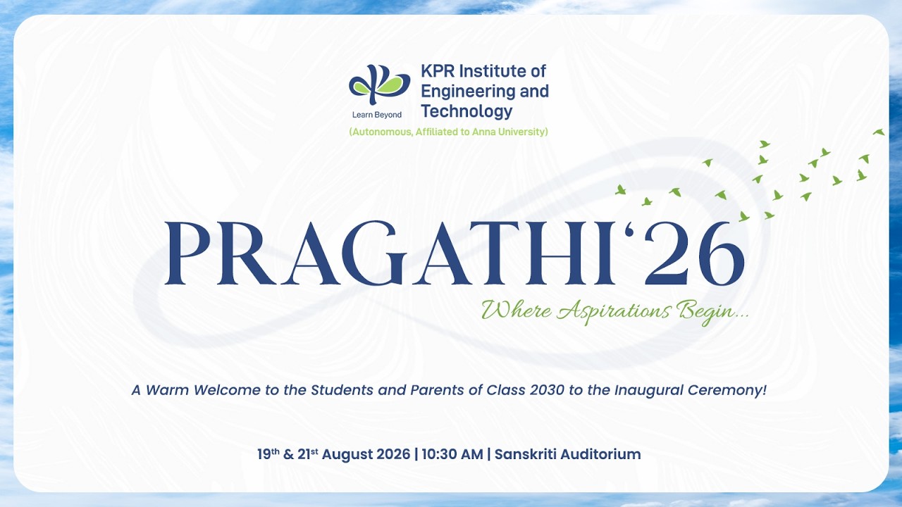 Pragathi 26 | KPRIET | First Year Inauguration Day 2