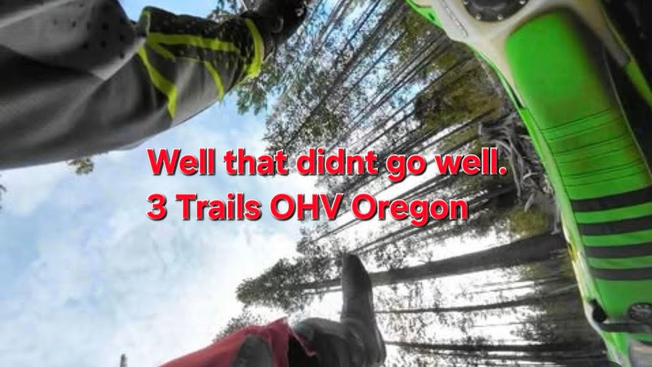 3 Trails OHV West side battle with the tight trees. I lost the fight.