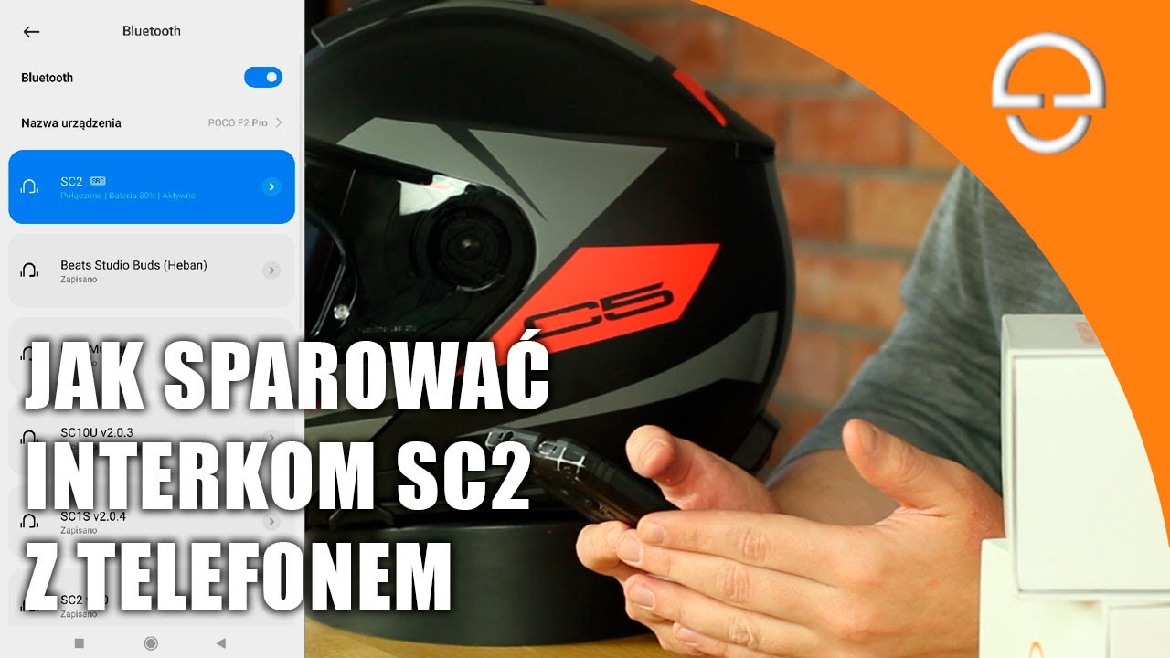 Jak Sparować Interkom SCHUBERTH SC2 z Telefonem Kom&oacute;rkowym #ProściejSięNieDa