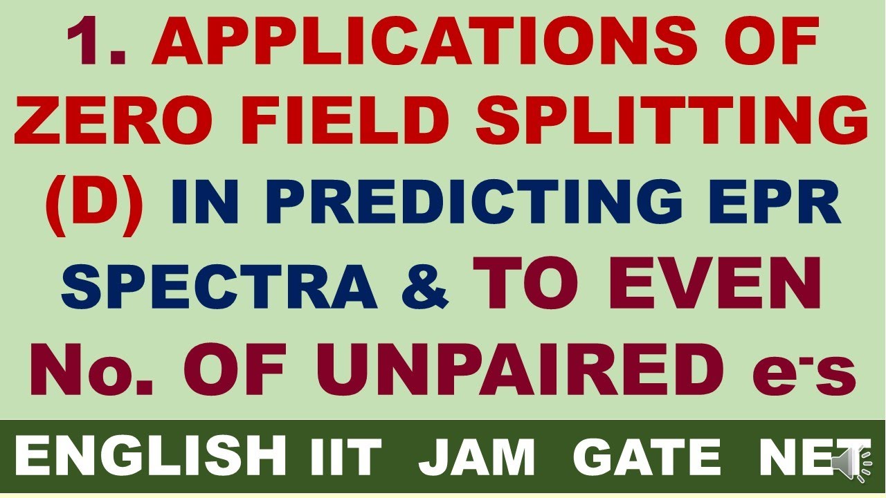 (ENGLISH) ZERO FIELD SPLITTING IN PREDICTING EPR  TO EVEN No. OF UNPAIRED e-s  S=1 Ni2+ d8,  V3+ d2