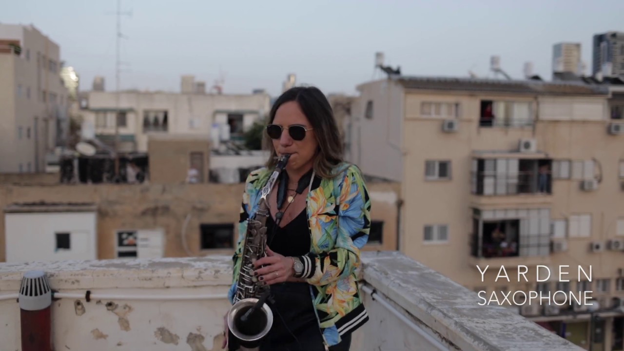 Live Sax on the roof in Tel Aviv COVID-19