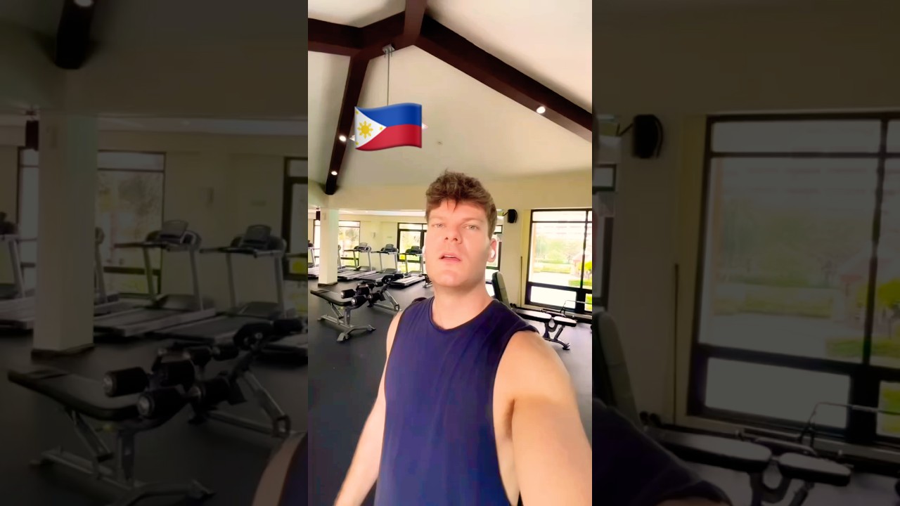 $15 a month gym in Manila, Philippines 🇵🇭 #manila #philippines #asia #travel #shorts #gym