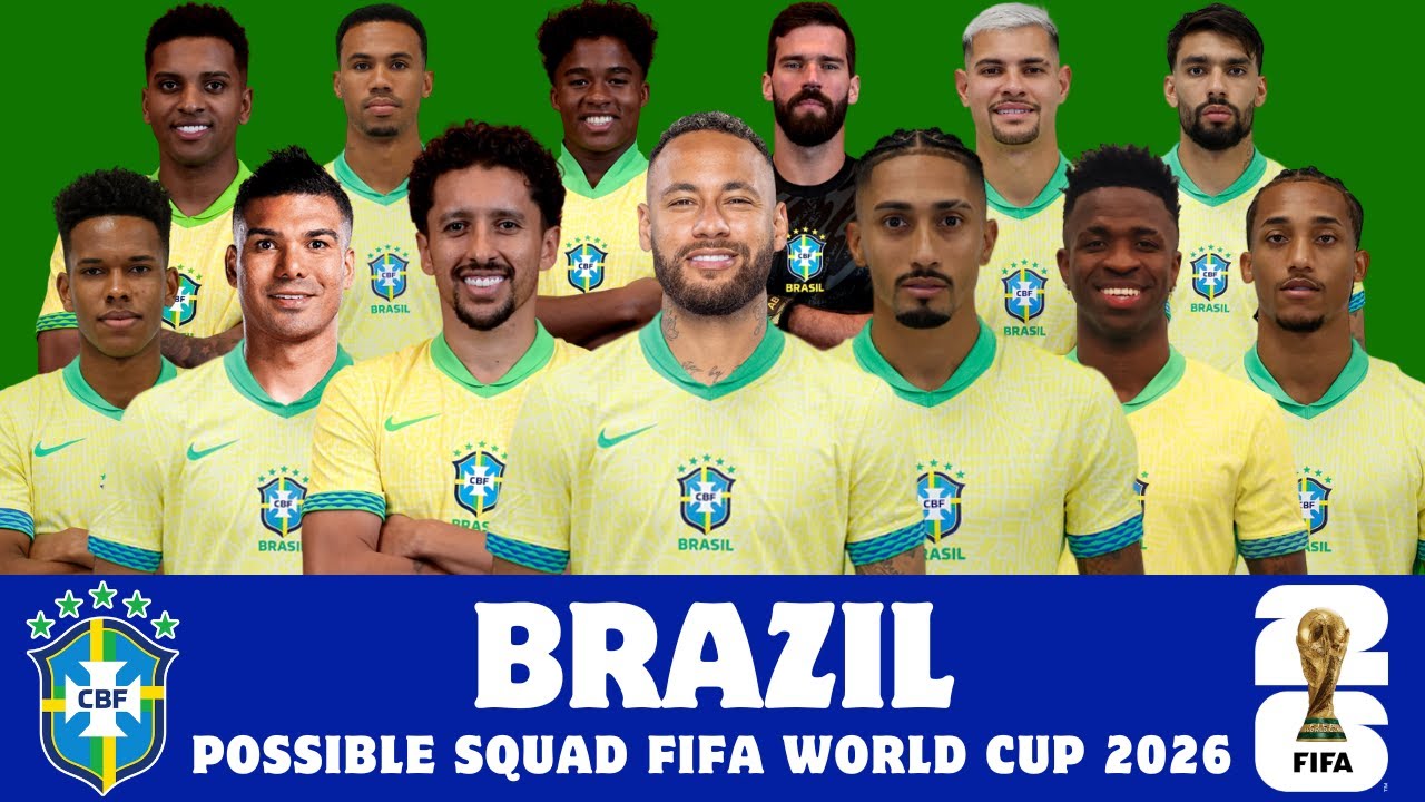 Brazil Possible Squad For FIFA World Cup 2026 | Brazil's Squad Depth for World Cup 2026 | FootWorld