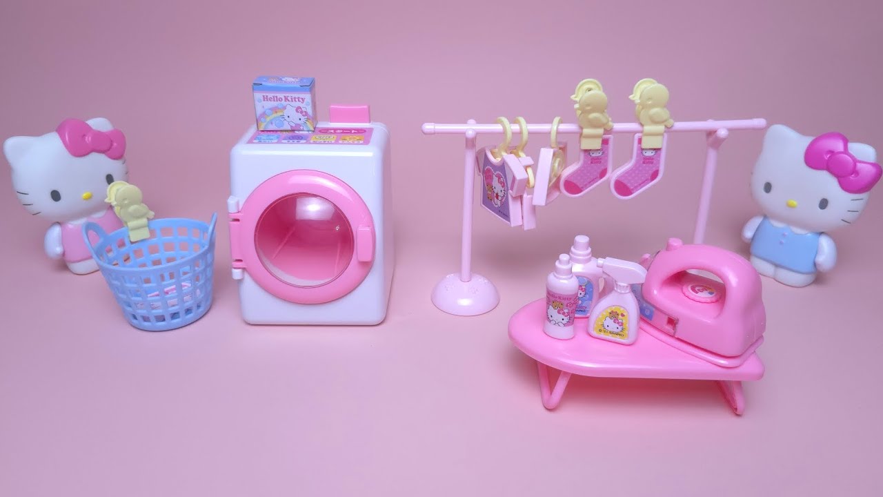 5 Minutes Satisfying With Unboxing Hello Kitty Laundry Set ASMR (No Music) 