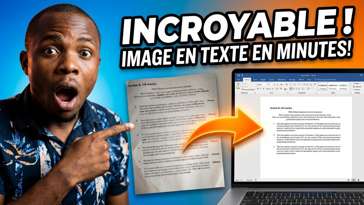 comment transformer une image en texte en quelques  minutes - Incroyable mai vrai!