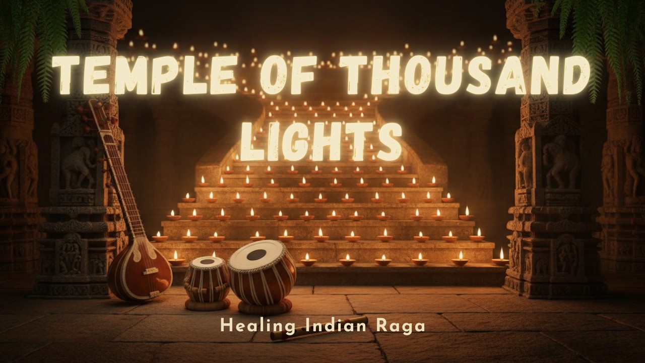 Temple of a Thousand Lights - Healing Indian Raga for Stress Relief | Sitar, Flute & Tabla