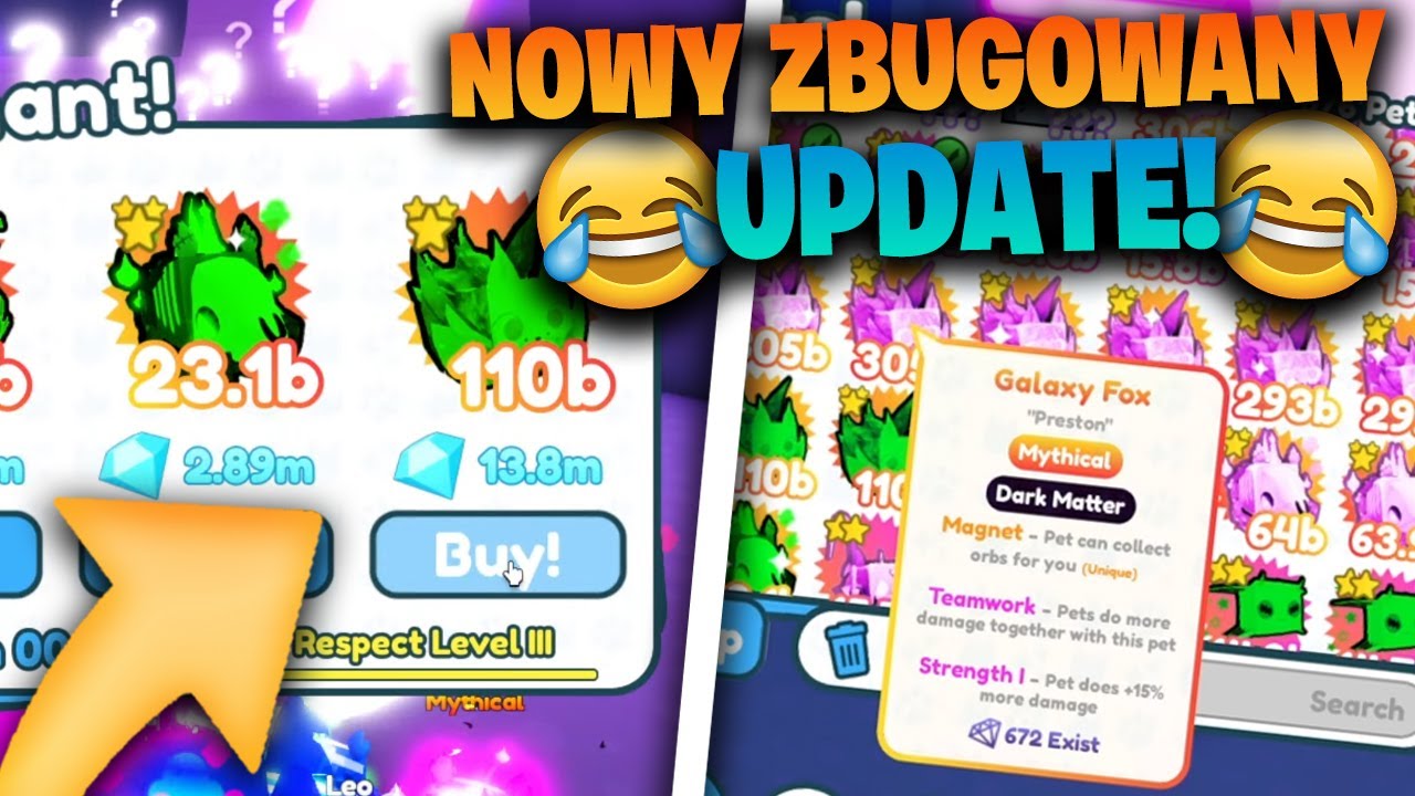 NOWY ZBUGOWANY UPDATE W PET SIMULATOR X! (Roblox)
