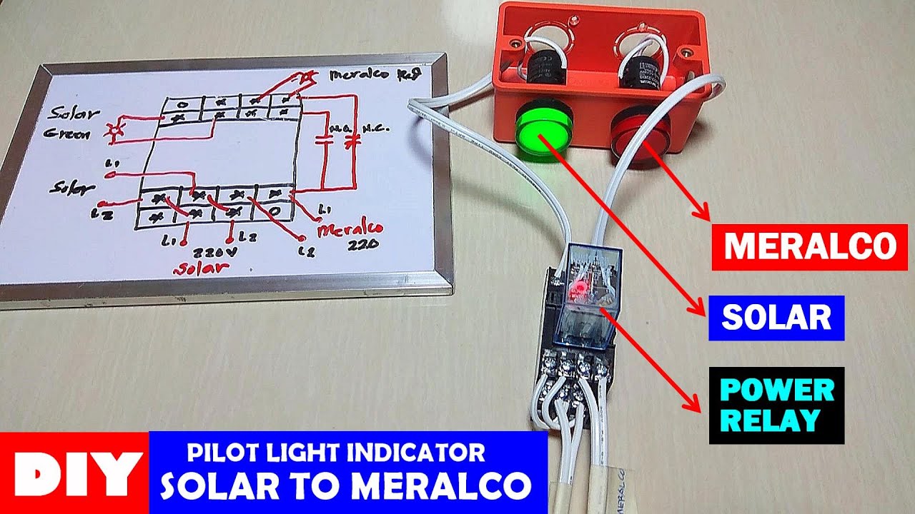 PAANO LAGYAN NG PILOT LIGHT INDICATOR ANG ATS SA SOLAR  POWER TO MERALCO
