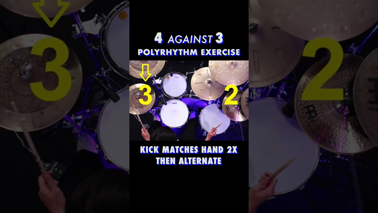 4/3 Polyrhythm Exercise - Drum Lesson