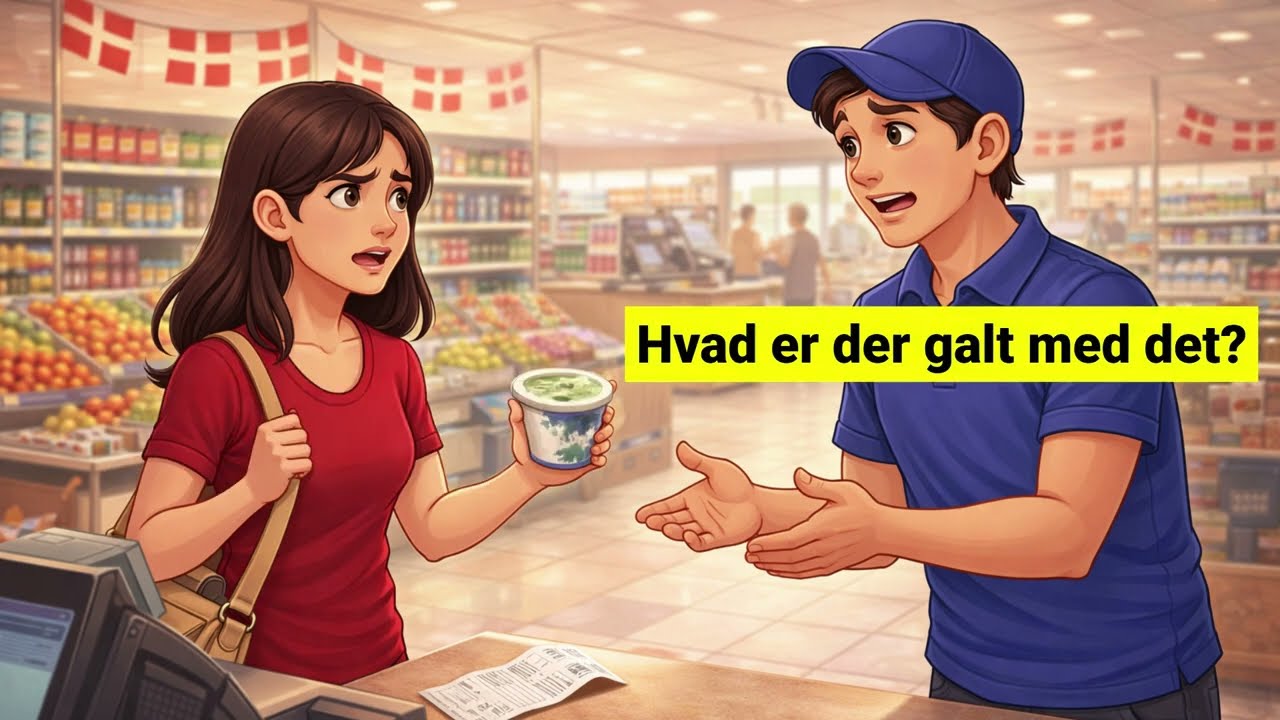 Easy Danish Conversations in a Supermarket | Danish for Beginners