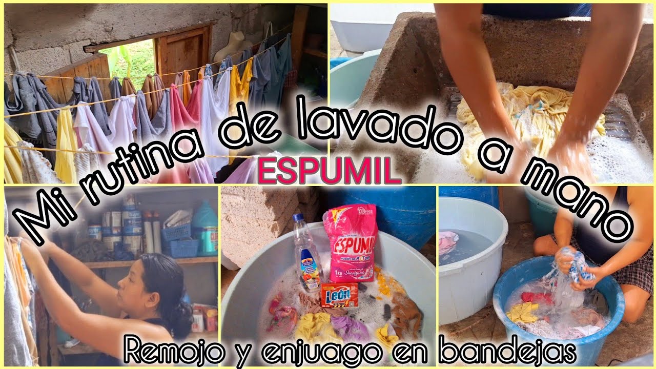 MI RUTINA DE LAVADO A MANO CON EL DETERGENTE ESPUMIL 💪