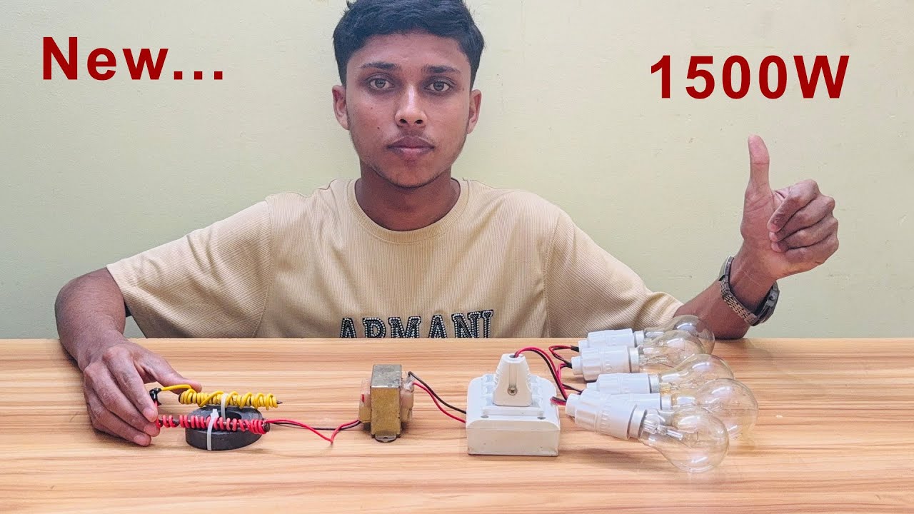 How to make generate 220V 1500W free electricity use transformer at home