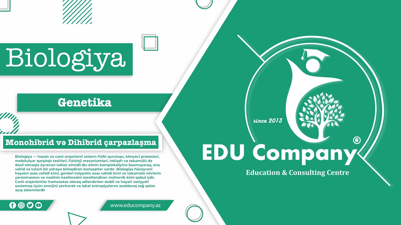 1#Biologiya-Genetika.Monohibrid və dihibrid çarpazlaşma