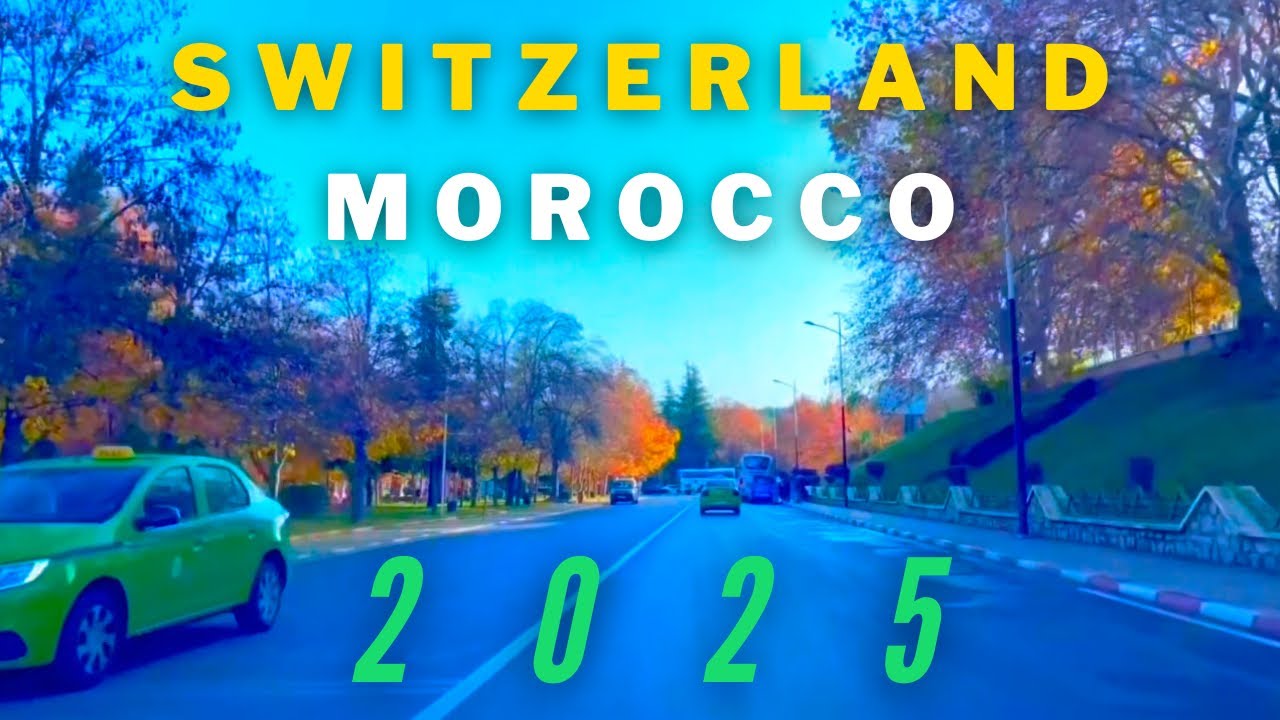 Switzerland Morocco 2025 Tour of the streets of Ifrane 🇲🇦 | vidéo music person walking