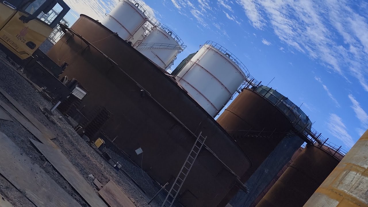 Storege Tank Shell plate erection process work project site UAE 🇧🇬