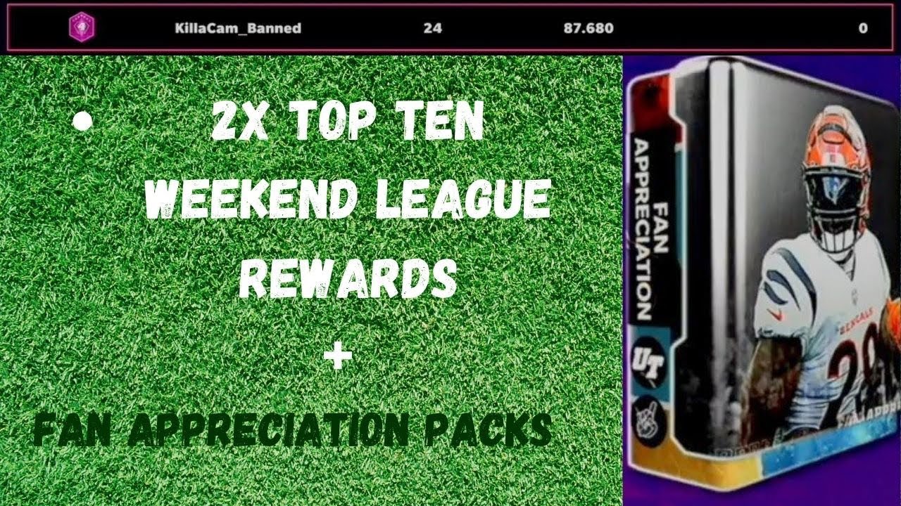 Double top 10 weekend league rewwards! Final Weekend league of Madden 22 #MUT #Top100 #madden22