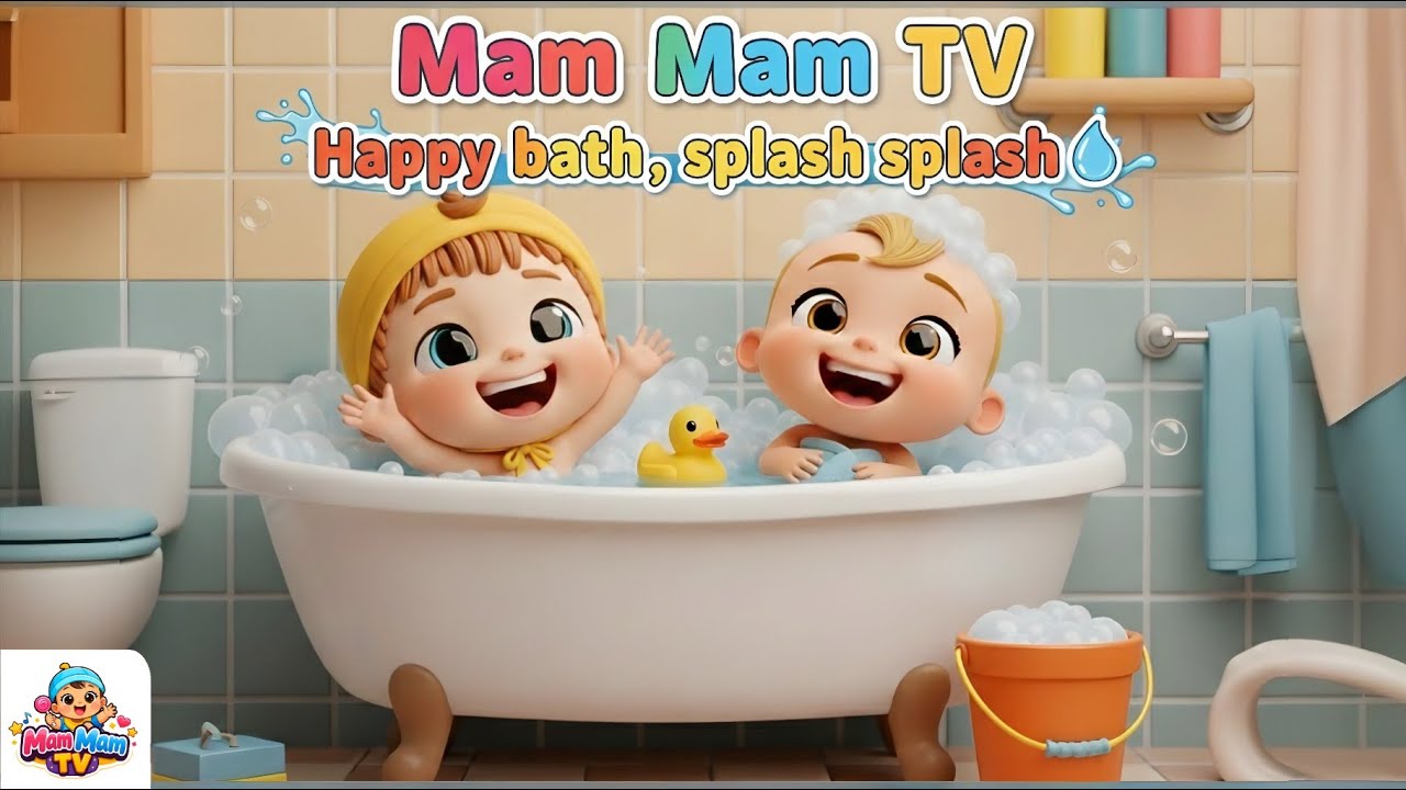 Happy Bath Song for Kids | Splash Splash Nahake Bache MamMam TV 💦🦆✨