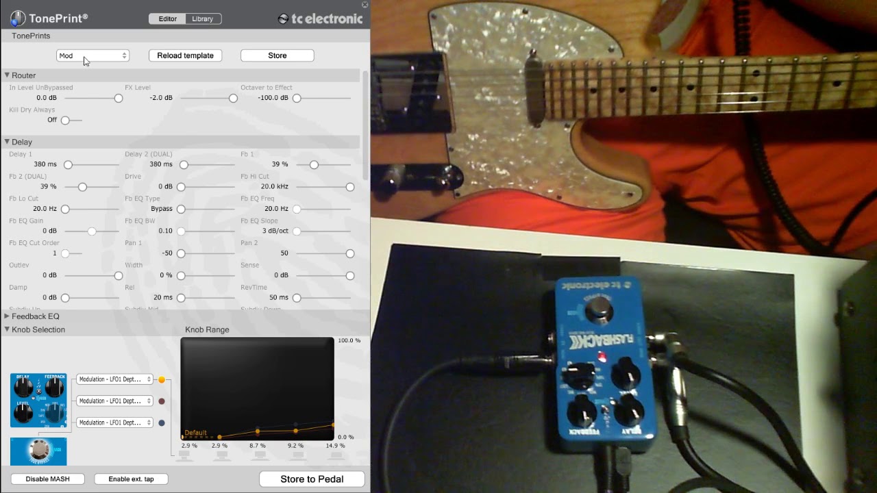 Tc Electronic Flashback 2 Delay - quick demo of the mash presets