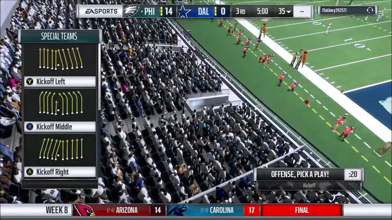 Madden 17 Kickoff GLITCH!
