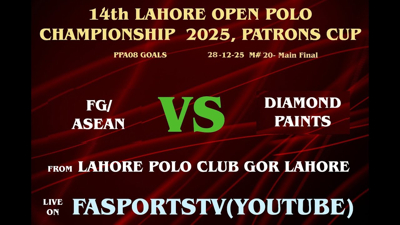 Diamond Paints vs FG/ASEAN | ( Main Final ) 🏆 14TH LAHORE OPEN POLO CHAMPIONSHIP 2025 PATRONS CUP