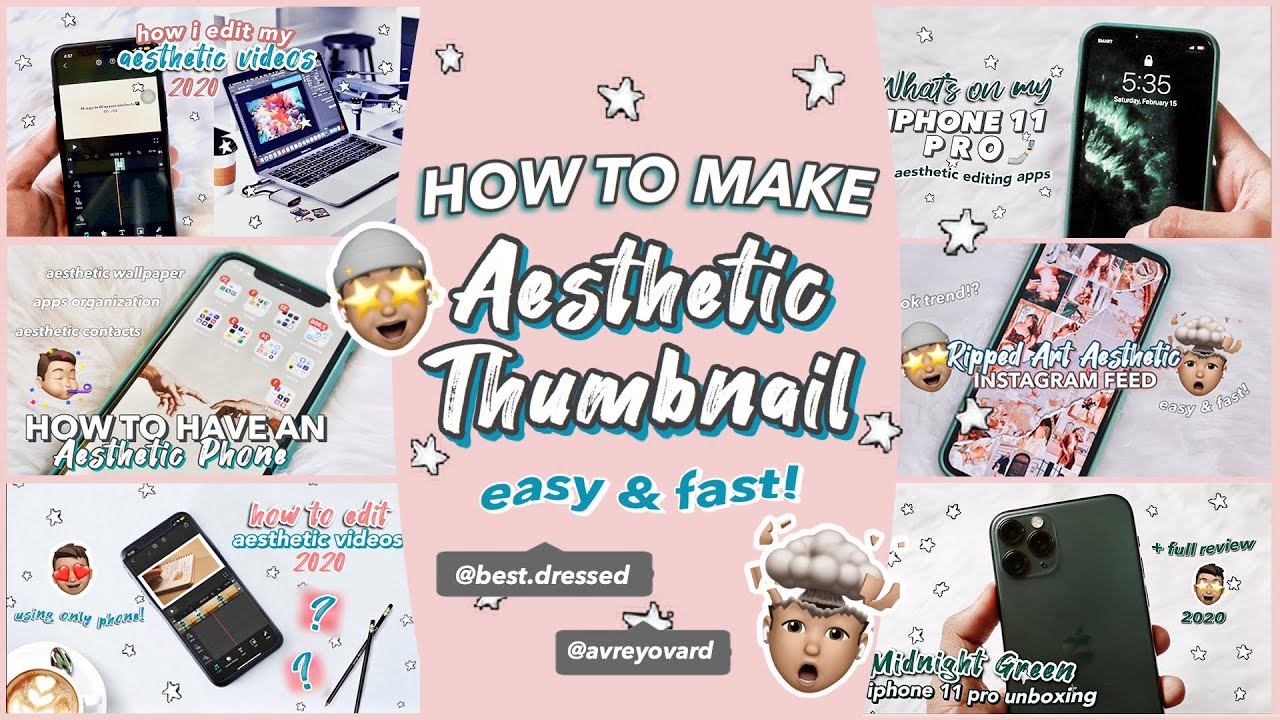 how to make AESTHETIC YOUTUBE THUMBNAILS ☀️