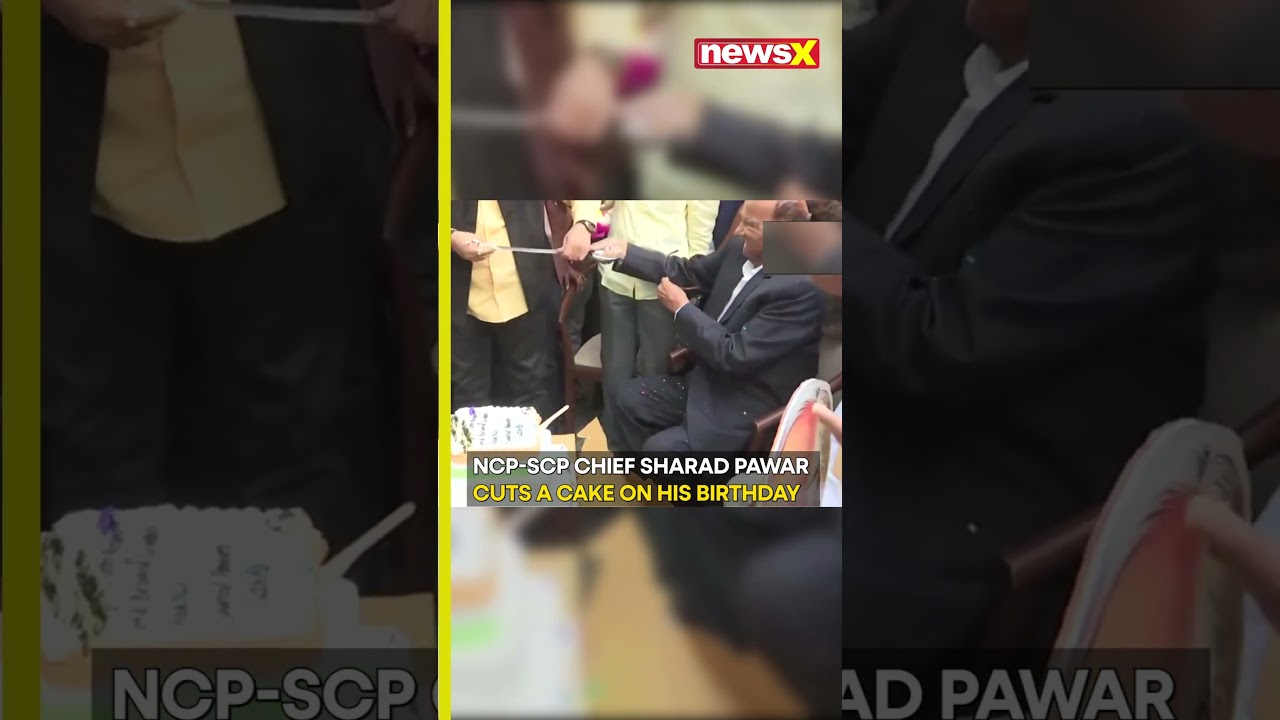 #watch | NCP-SCP chief Sharad Pawar cuts a cake on his Birthday