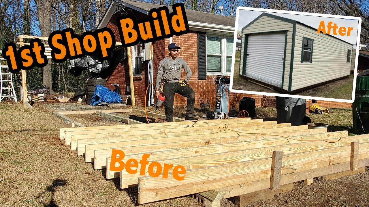 Building My First Shop!!! 12 x 24 Portable Garage | Part 1