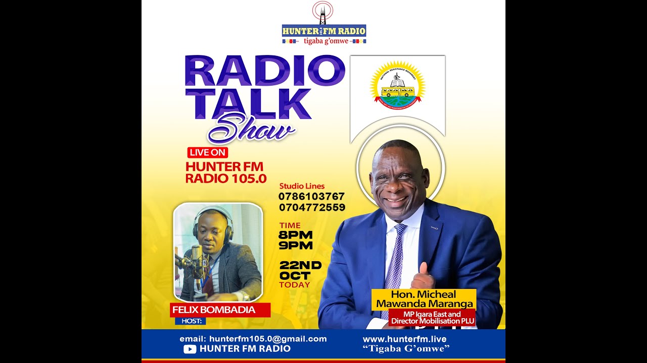 HUNTER FM & TV LIVE IN STUDIO WITH  HON. MICHEAL MAWANDA