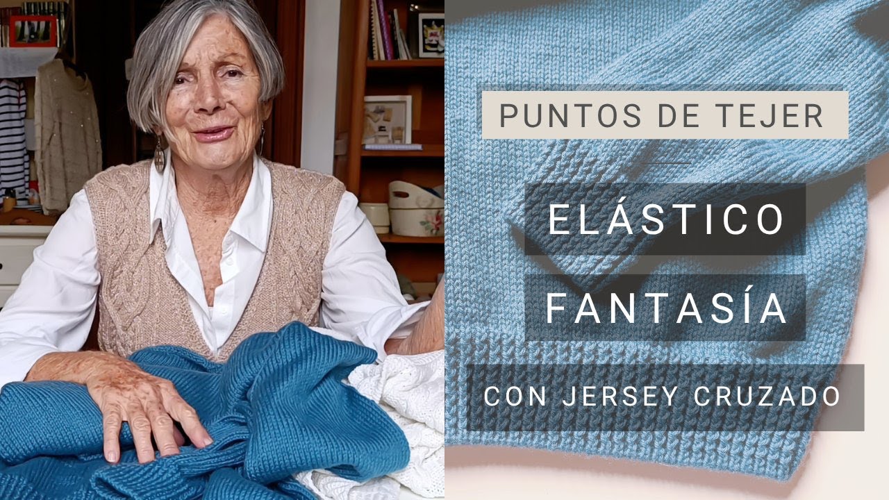 Tejer con dos agujas un elástico diferente 🧶 #tejerconlucila