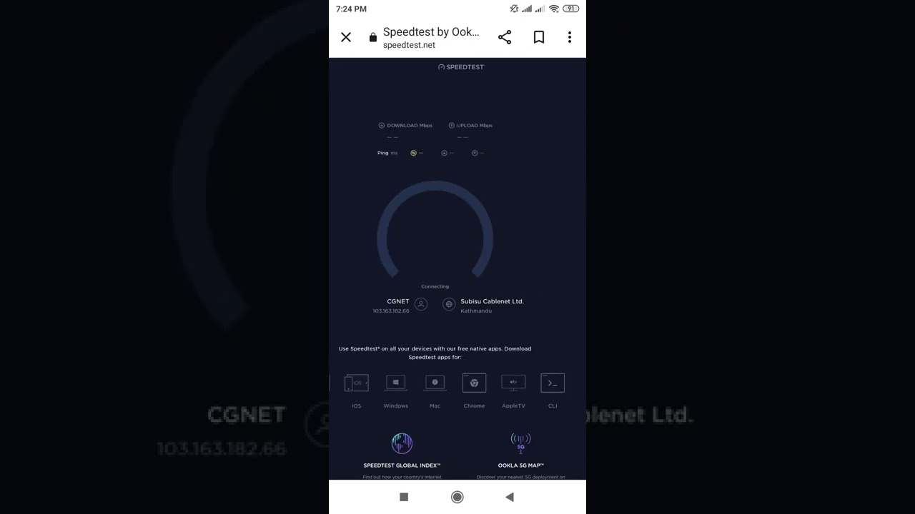 CGNET 50 Mbps Speedtest on different Servers #cgnet #cg