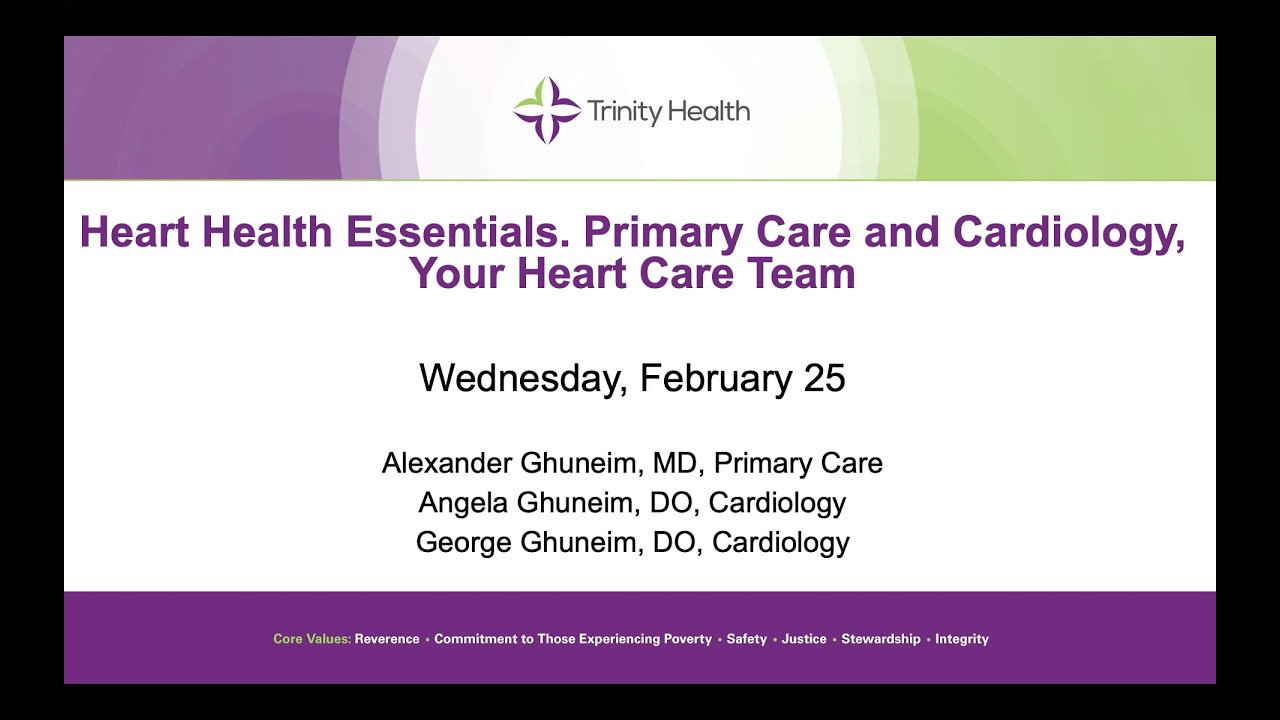 Heart Health Essentials. Primary Care and Cardiology, Your Heart Care Team | Wednesday Wellness