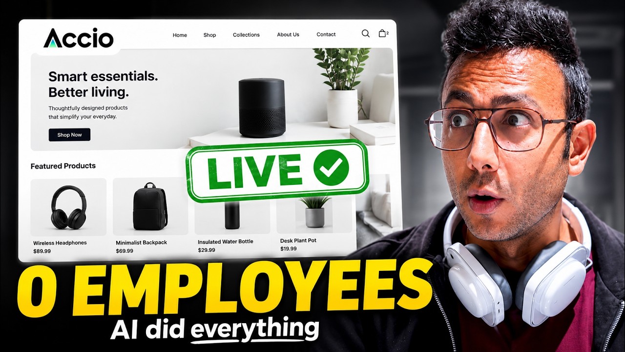 Я создал магазин на Shopify, используя ТОЛЬКО ИИ-агентов (ноль сотрудников)! При участии Accio Work!