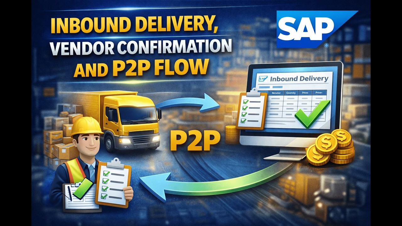 SAP MM  PO with inbound delivery and vendor confirmation | Invoice posting with respect to delivery