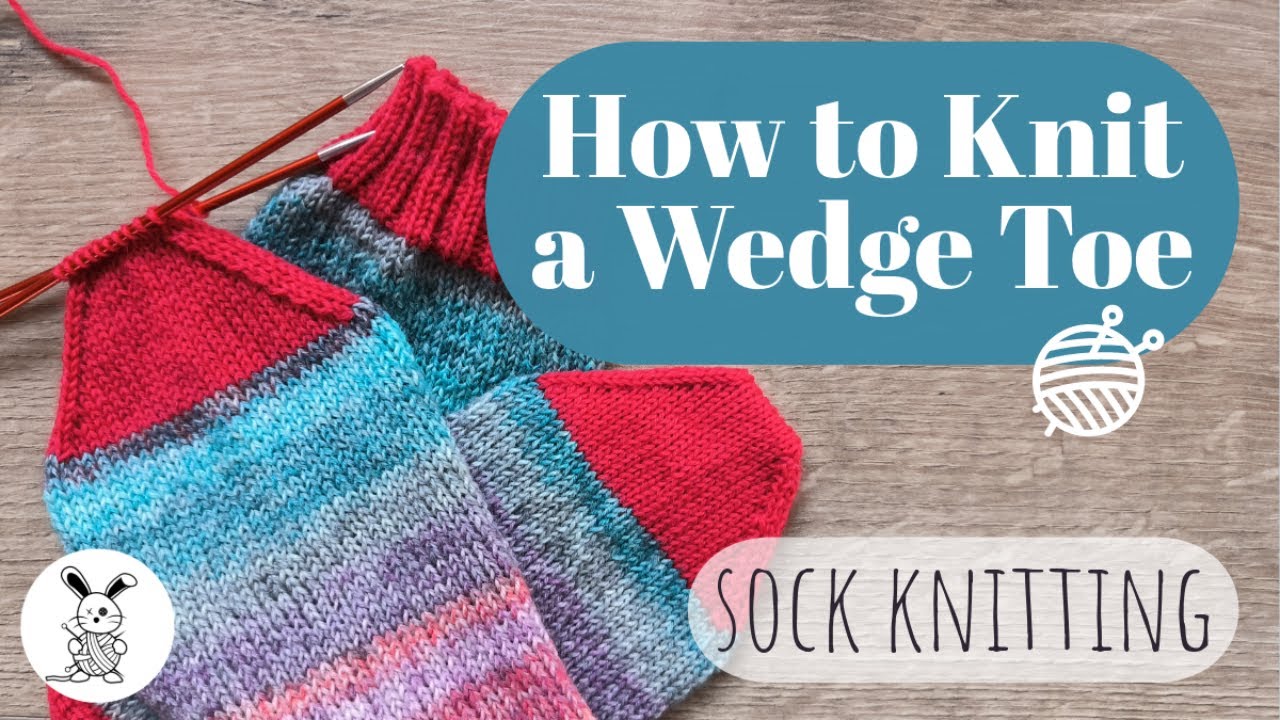 How to Knit a Wedge Toe / Sock Knitting / Easy Toe Shape