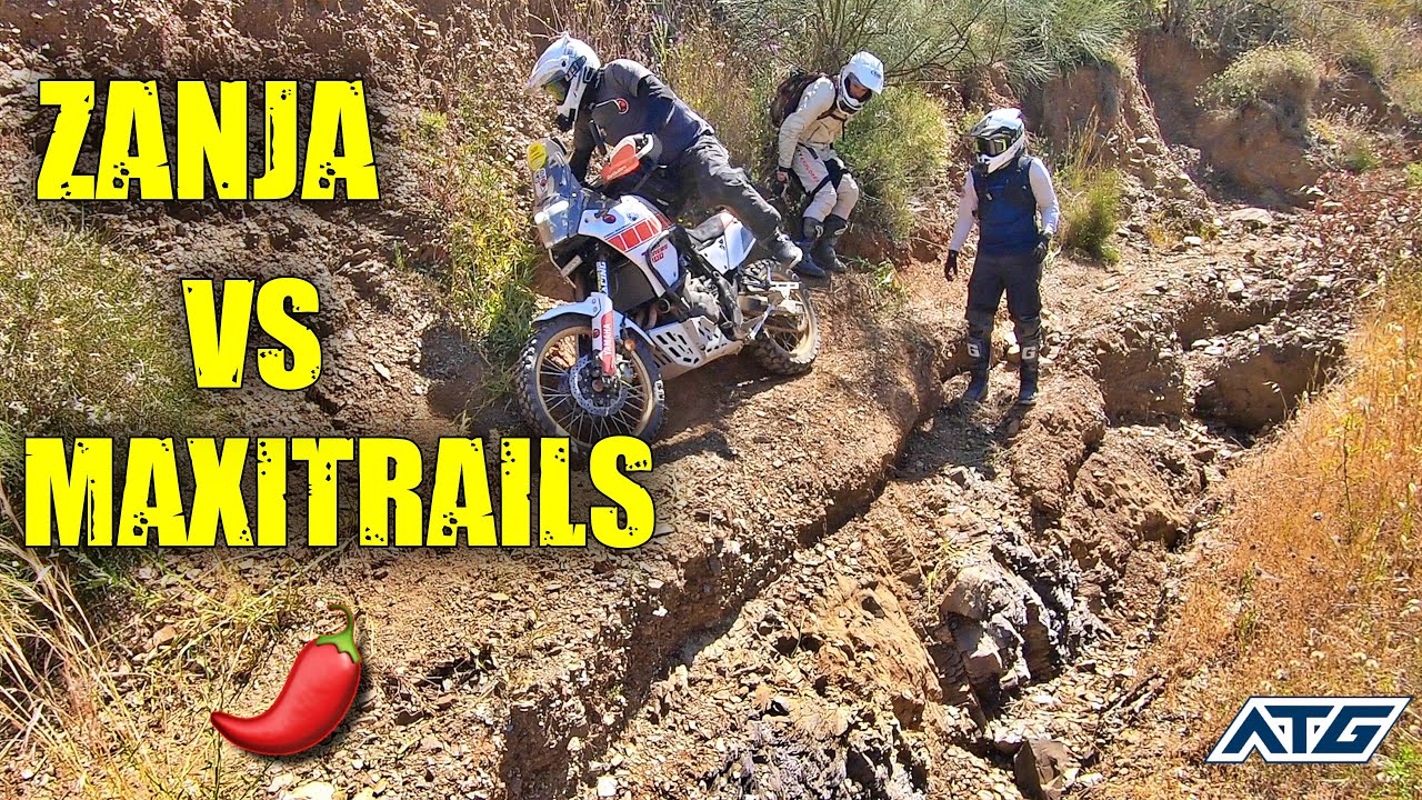 MAXITRAILS: ¿Pasarán la zanja sin caerse? 🌶 🌶. Ruta en moto con ATG.