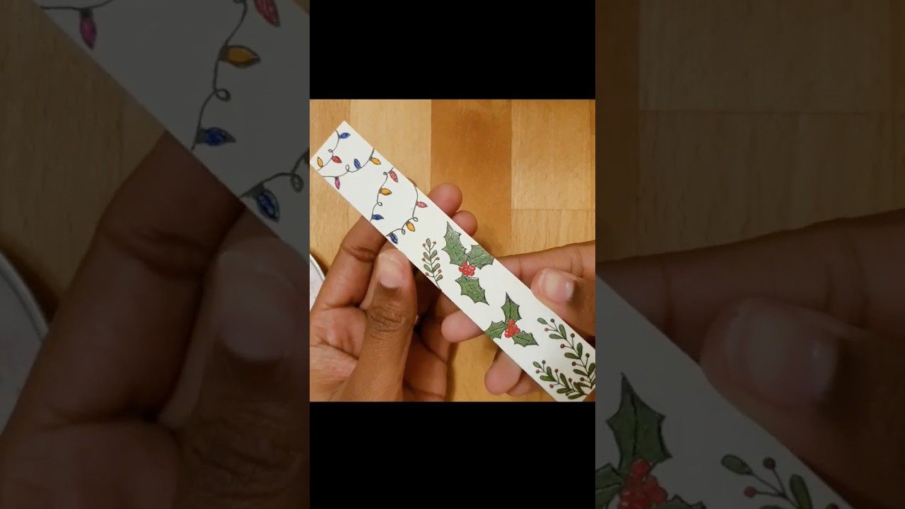 Winter series easy Christmas bookmarks DIY 1
