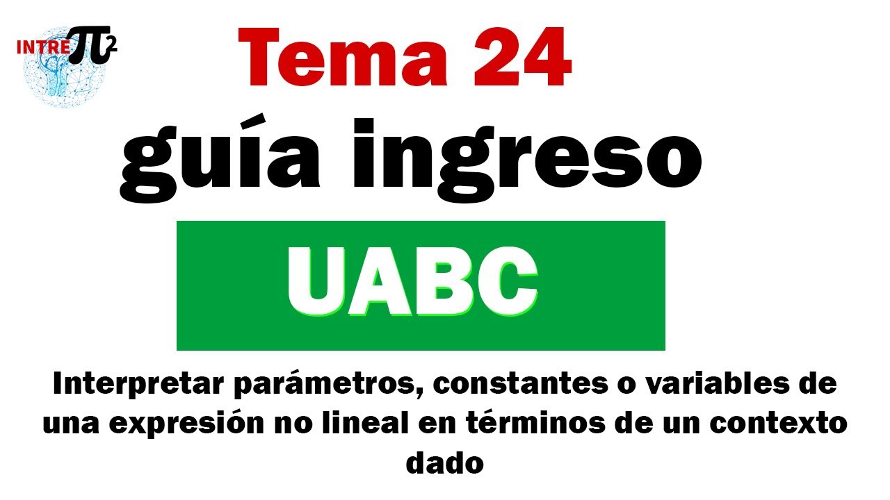 Interpretar parámetros, constantes o variables de una expresión no lineal en términos de un contexto