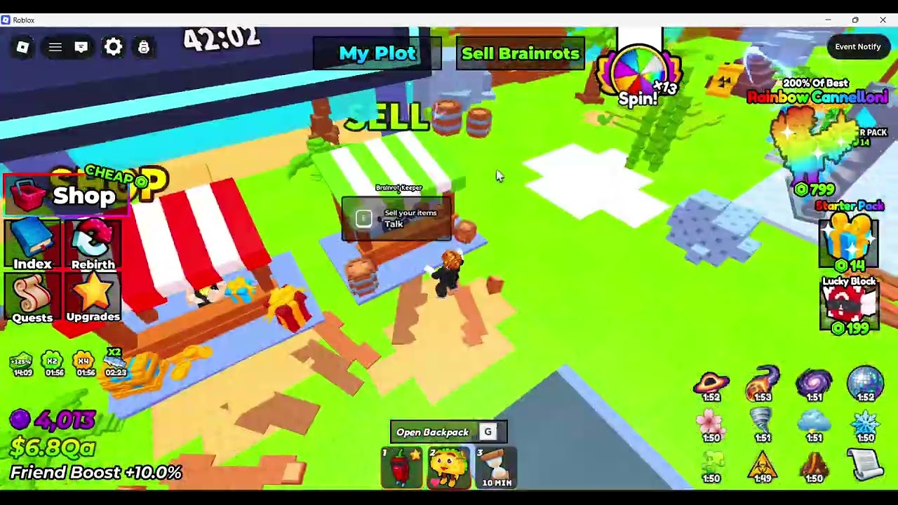 Getting crazy stuff from admin abuse (My Fishing Brainrots)