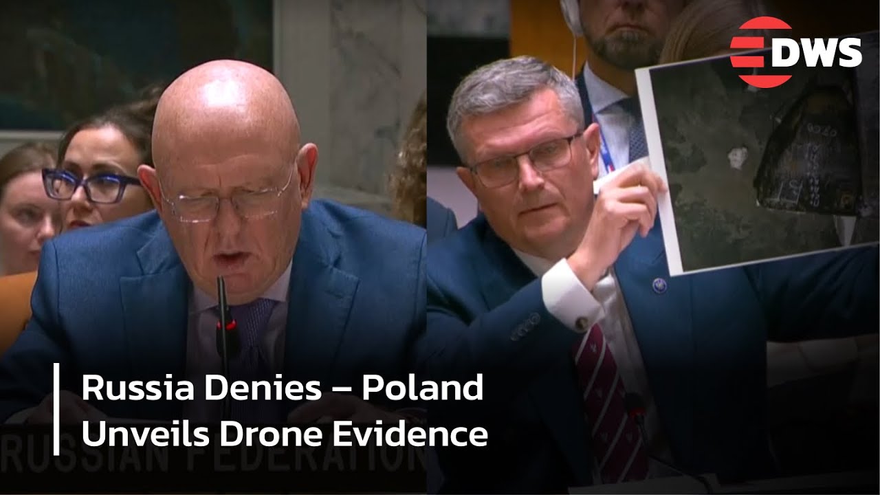WATCH: Russia–Poland Clash ERUPTS at UN Over Drone Strikes | DWS News | AC1F
