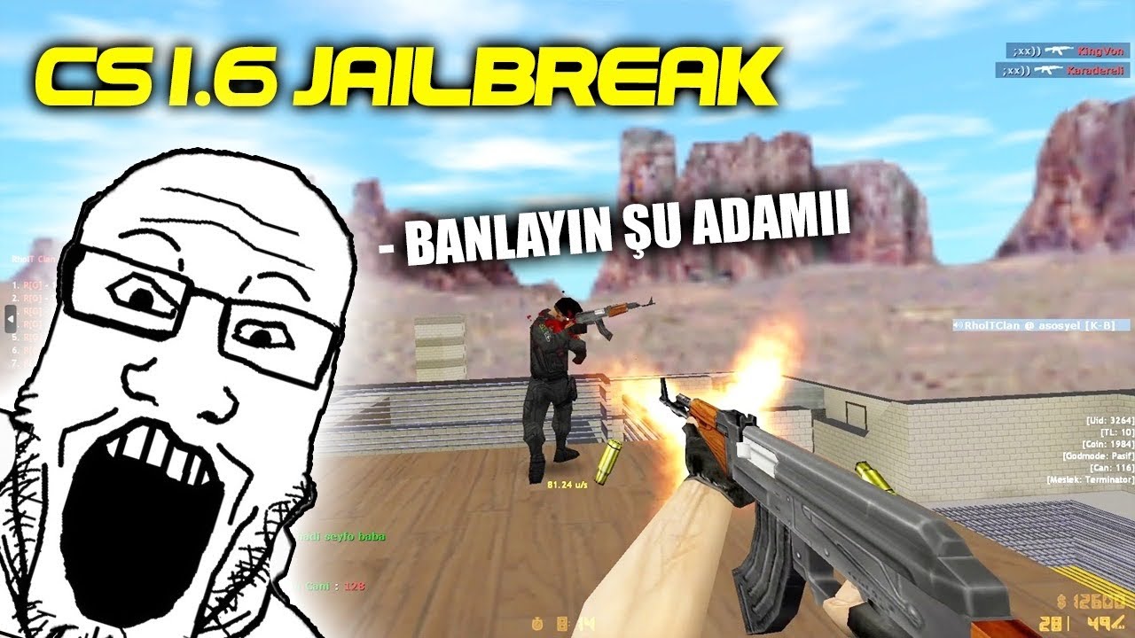 KOMUT DİNLİYOMUŞ GİBİ YAPIP İSYAN ATIYORUZ !! - CS 1.6 Jailbreak