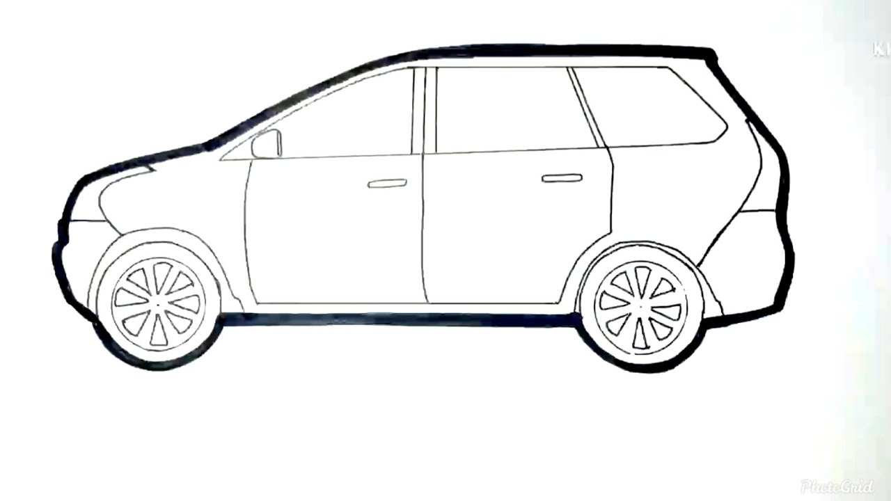 Cara Menggambar Mobil Toyota Avanza, Menggambar dan Mewarnai