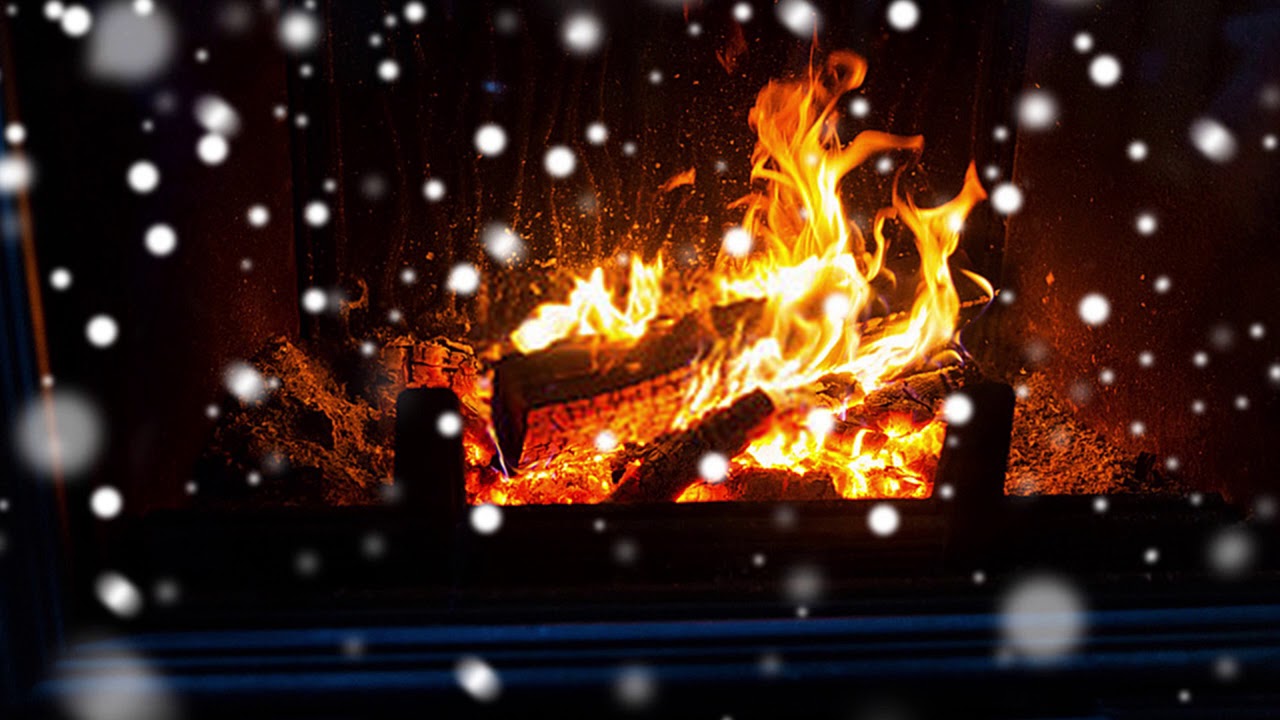 rumore fuoco e tempesta di neve - rumore bianco  - ASMR - 8 ore