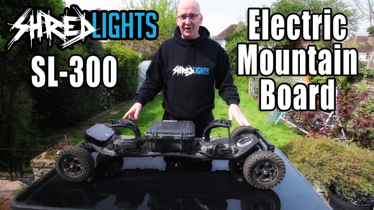 Shredlights SL300 on Electric Mountainboard